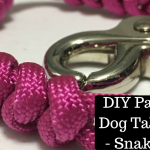 diy paracord dog tab leash snake knot