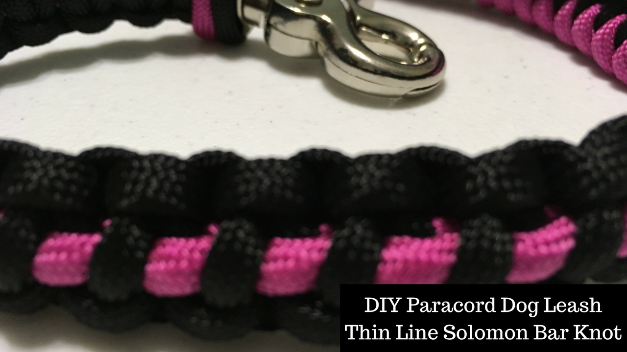 DIY Paracord Dog Leash Thin Line Solomon Bar Knot