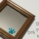 diy dog paw print mirror