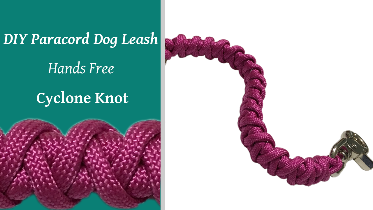 DIY Paracord Dog Leash Hands Free Cyclone Knot