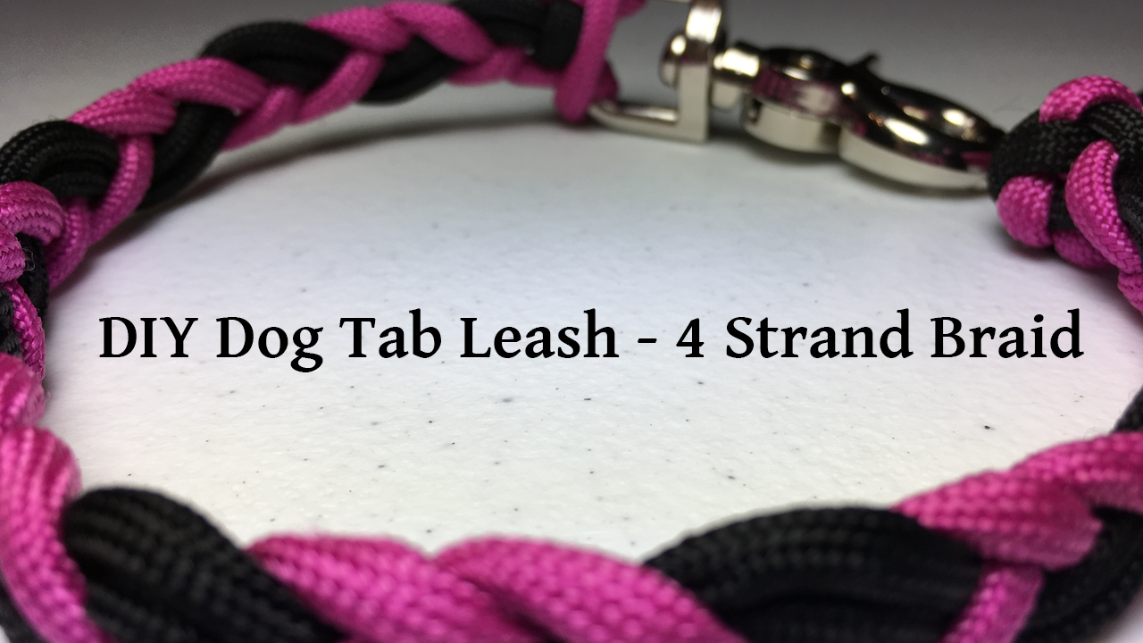 DIY Dog Tab Leash 4 Strand Braid