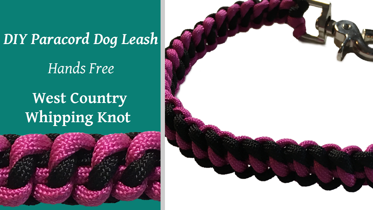 diy paracord dog tab leash west country whipping knot