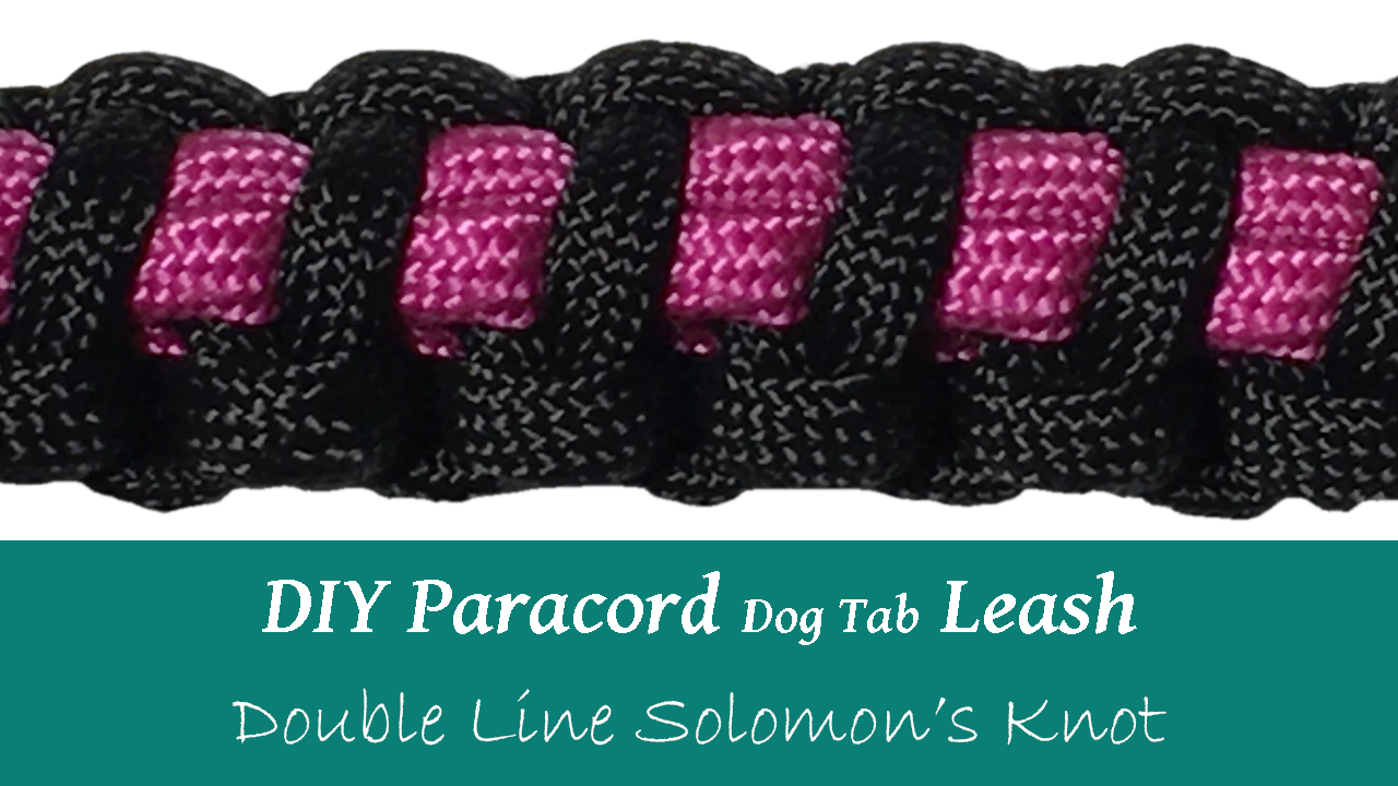 Paracord dog tab leash double line solomons knot