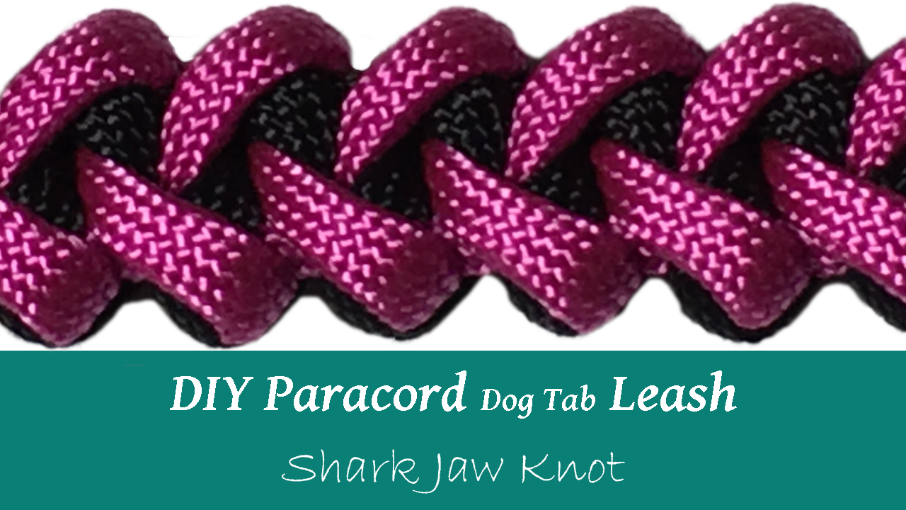 DIY Paracord Dog Tab Leash Shark Jaw Knot